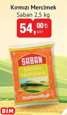 SABAN KIRMIZI MERCİMEK SABAN KIRMIZI MERCİMEK